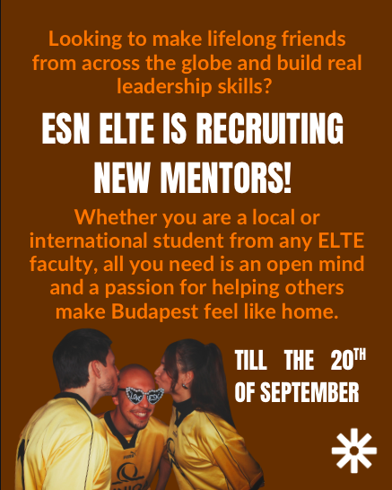 Image of ESN ELTE is recruiting new mentors!