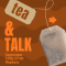 a poster depicting a teabag and text saying the details of the event