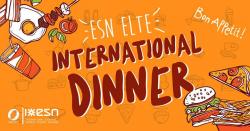Facebook cover photo of the event called International Dinner by ESN ELTE.